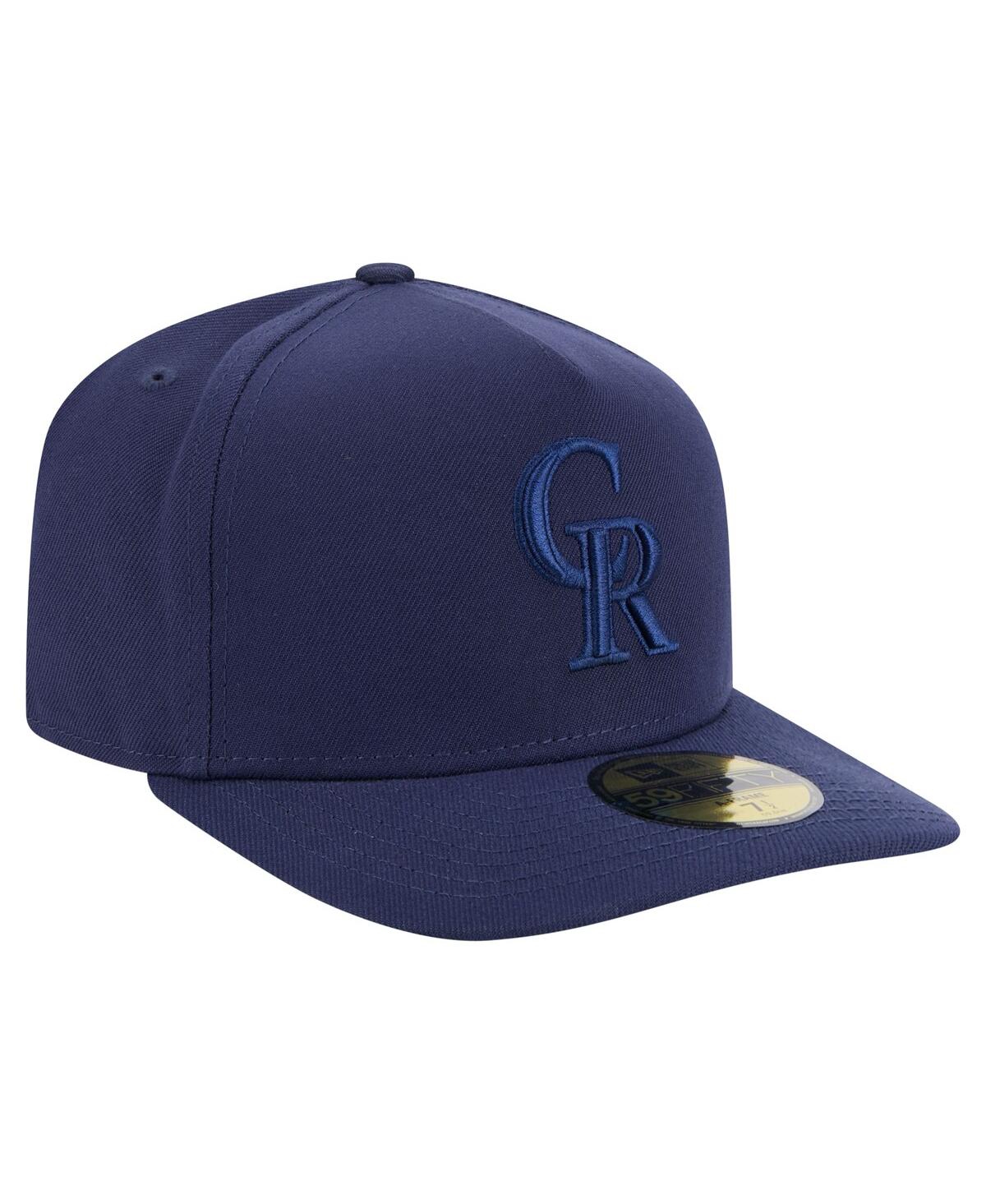 New Era Men's Navy Colorado Rockies Color Pack A-frame 59fifty Fitted Hat