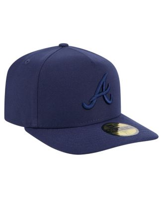 Men's Navy Atlanta Braves Color Pack A-Frame 59FIFTY Fitted Hat
