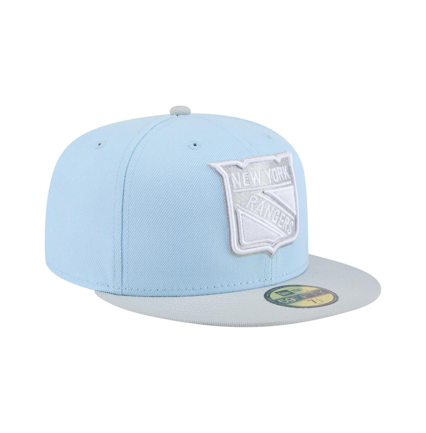 Мужские головные уборы New Era Light Blue/Gray New York Rangers Color Pack 2-Tone 59FIFTY Fitted Hat — фото 3