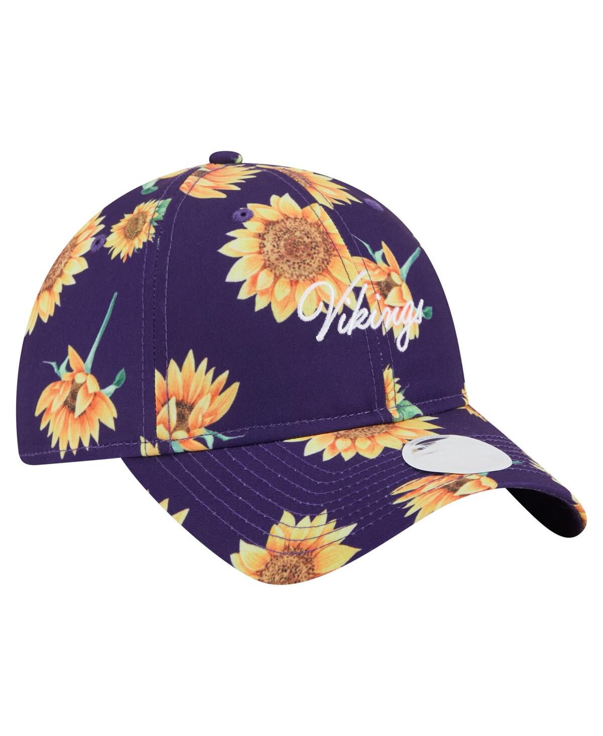 New Era Women's Purple Minnesota Vikings Adventure Sunflower 9twenty Adjustable Hat