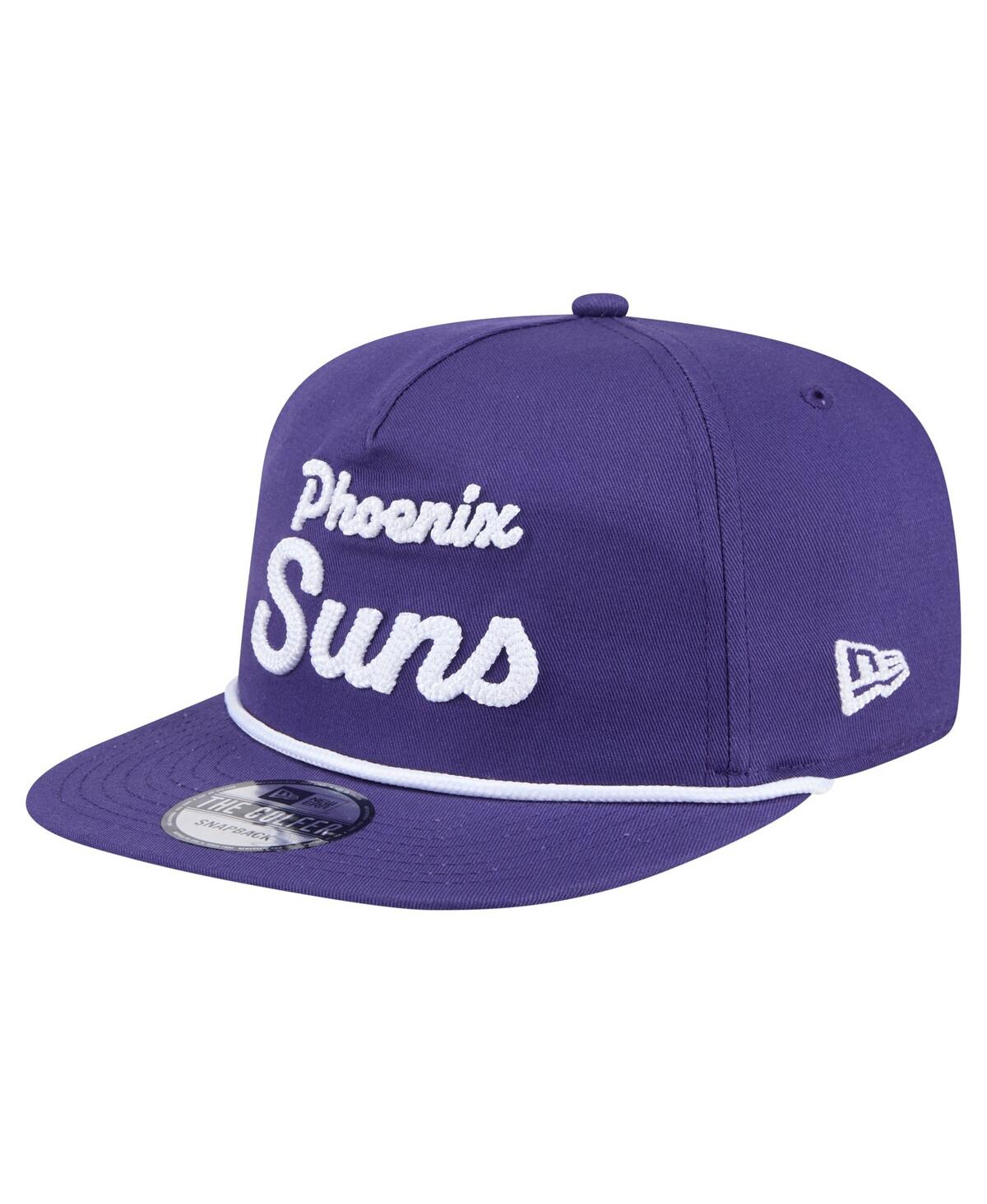NEW ERA MEN'S PURPLE PHOENIX SUNS TEAM TEXT GOLFER SNAPBACK HAT 