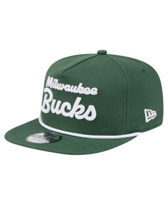 Men's Hunter Green Milwaukee Bucks Team Text Golfer Snapback Hat