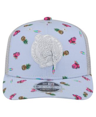 Men's Light Blue/Gray Boston Celtics Adventure Aloha Pattern 9SEVENTY Stretch-Snap Hat