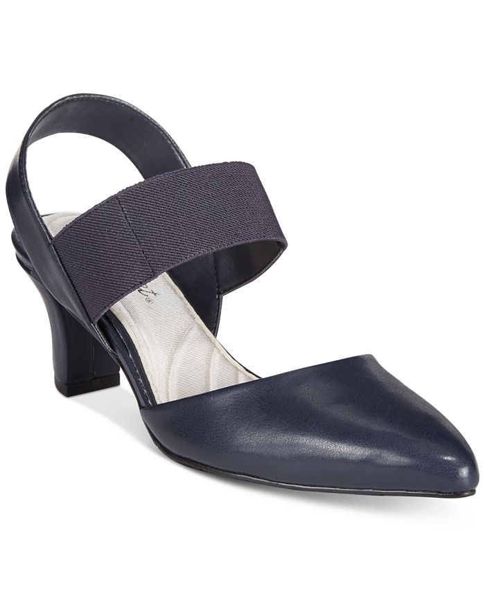 Easy Street Vibrant Kitten Heel Slingback Pumps Macy s