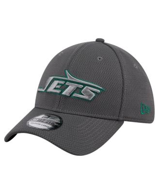 New Era - Men's Graphite New York Jets Main 39THIRTY Flex Hat