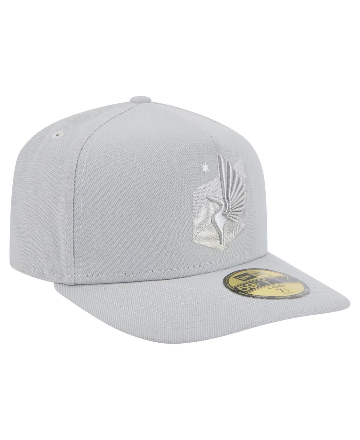 New Era Men's Gray Minnesota United Fc Color Pack A-frame 59fifty Fitted Hat
