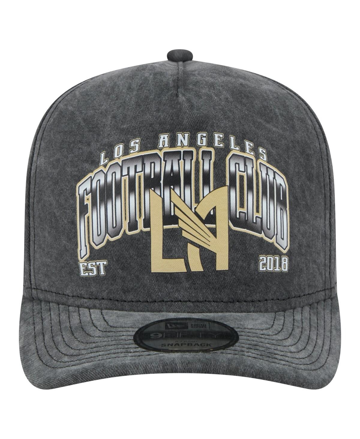 New Era Men's Black Lafc Washed 9fifty A-frame Adjustable Hat