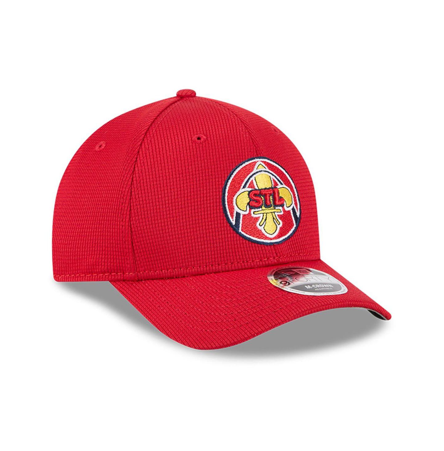 Мужская кепка New Era Red St. Louis Cardinals City Connect Batting Practice 9FORTY M-Crown Adjustable Hat — фото 3