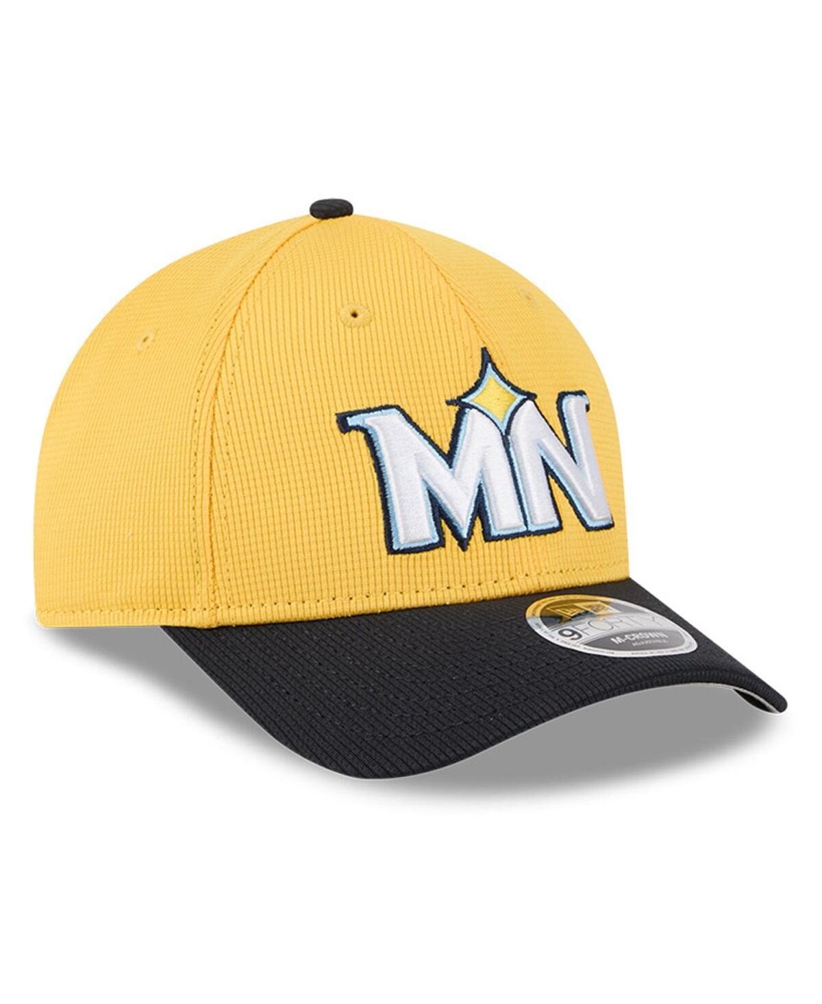 NEW ERA MEN'S YELLOW/BLACK MINNESOTA TWINS CITY CONNECT BATTING PRACTICE 9FORTY M-CROWN ADJUSTABLE HAT 