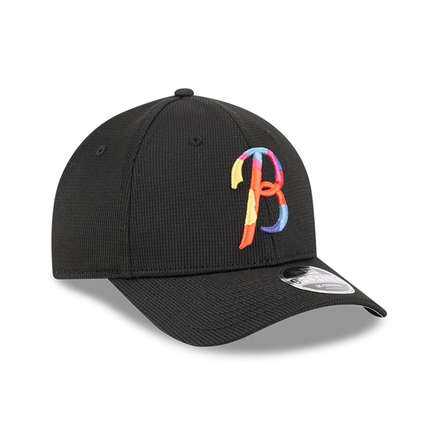Мужская кепка New Era Black Baltimore Orioles City Connect Batting Practice 9FORTY M-Crown Adjustable Hat — фото 3