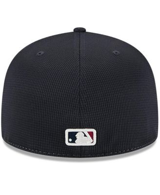Men's Navy/White Cleveland Guardians City Connect Batting Practice 59FIFTY Fitted Hat
