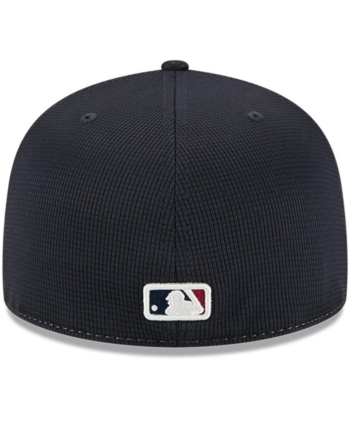 New Era Men's Navy/white Cleveland Guardians City Connect Batting Practice 59fifty Fitted Hat
