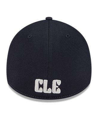 Men's Navy/White Cleveland Guardians City Connect Batting Practice 39THIRTY Flex Hat