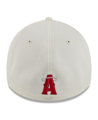 Men's Cream/Red Los Angeles Angels City Connect Batting Practice 39THIRTY Flex Hat