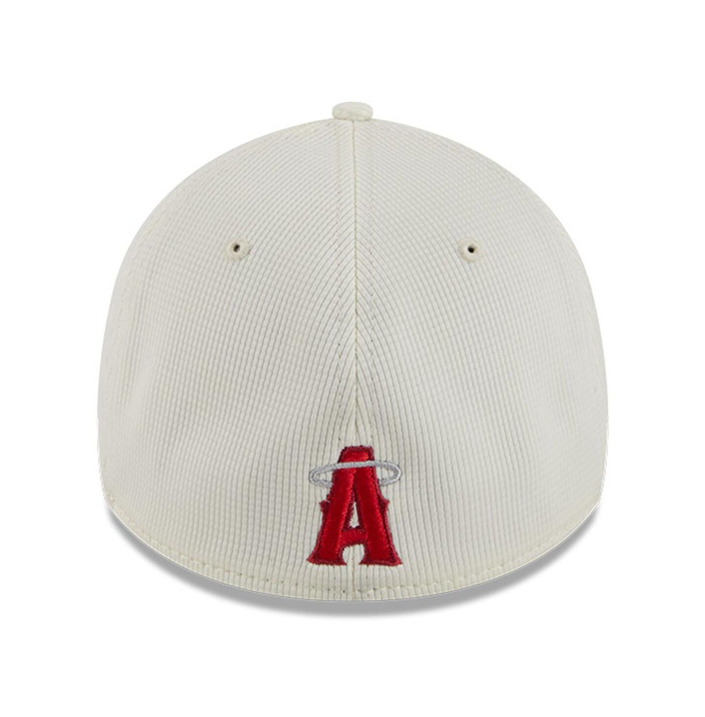 Мужская кепка New Era Cream/Red Los Angeles Angels City Connect Batting Practice 39THIRTY Flex Hat — фото 4