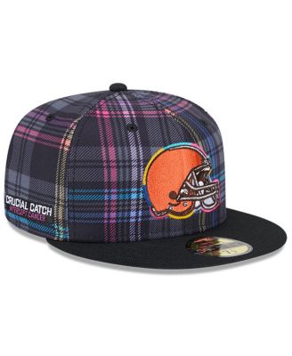 New Era - Men's Black Cleveland Browns 2024 NFL Crucial Catch Plaid 59FIFTY Fitted Hat