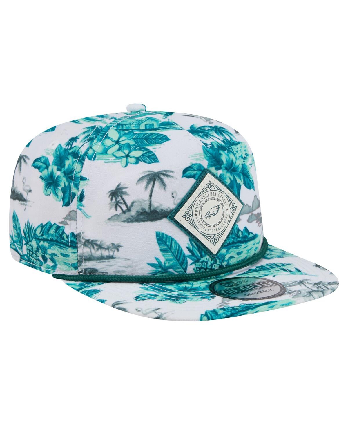 NEW ERA MEN'S WHITE PHILADELPHIA EAGLES ADVENTURE GOLFER SNAPBACK HAT 