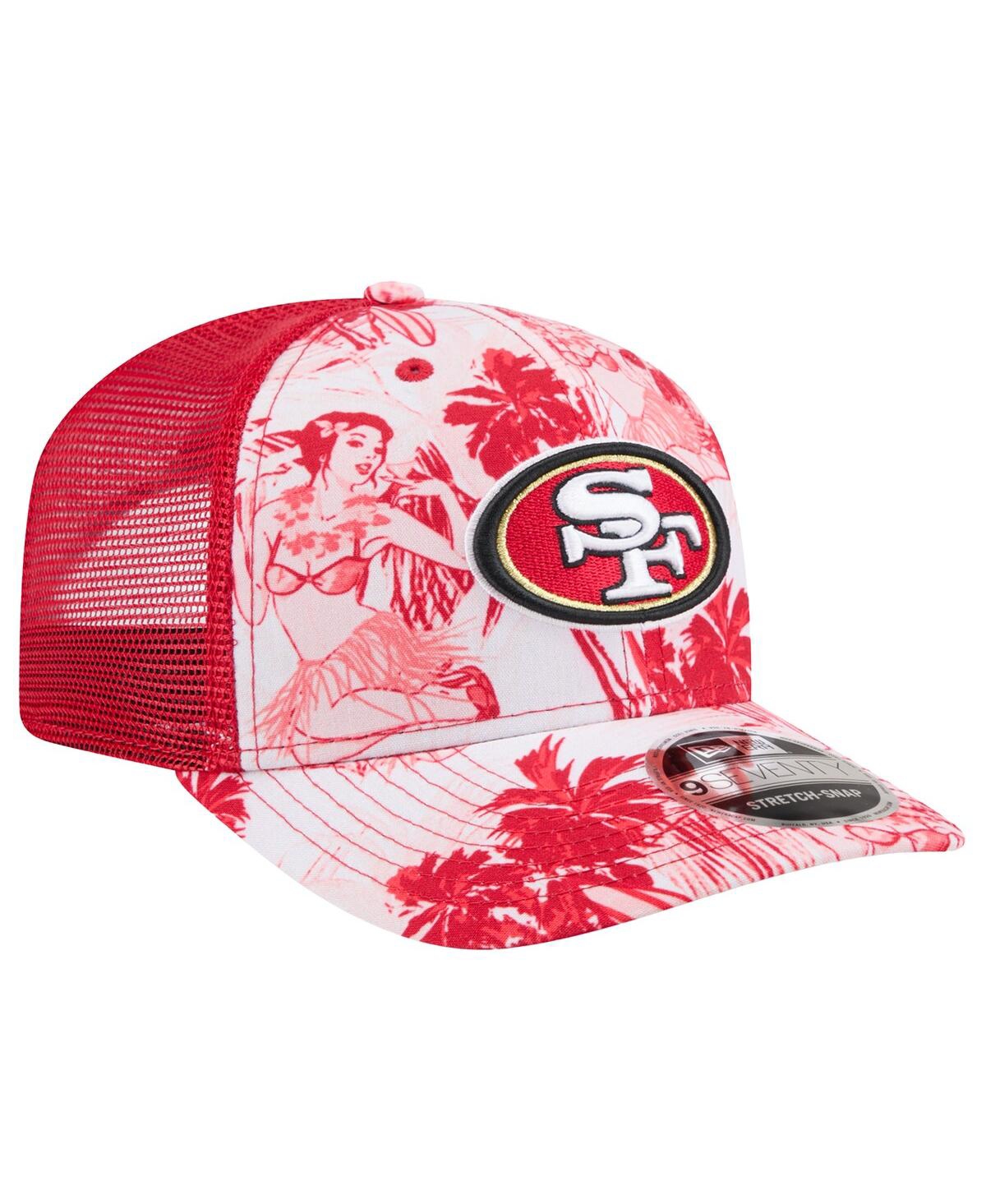 NEW ERA MEN'S SCARLET SAN FRANCISCO 49ERS HULA 9SEVENTY ADJUSTABLE TRUCKER HAT 