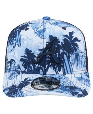 Men's Navy Atlanta Braves Hula Trucker 9SEVENTY Adjustable Hat