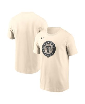Nike - Men's Cream Texas Rangers Camo Logo T-Shirt
