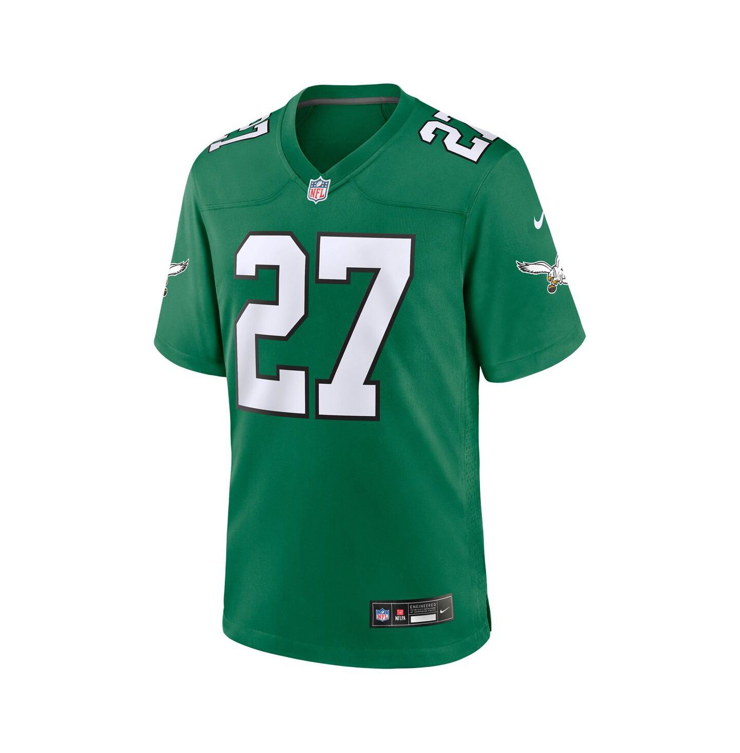 Мужской топ Nike Quinyon Mitchell Kelly Green Philadelphia Eagles Alternate Game Jersey — фото 2