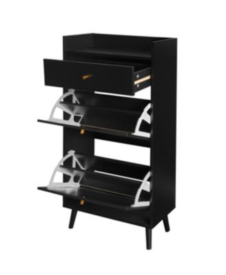 Streamdale Rattan, Allen 2 door 1 drawer cabinet, shoe rack, double layer, suitable for entrance