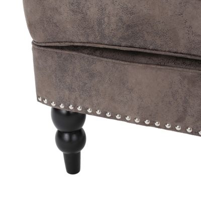 Streamdale Microfiber Club Chair with Nailhead Accents