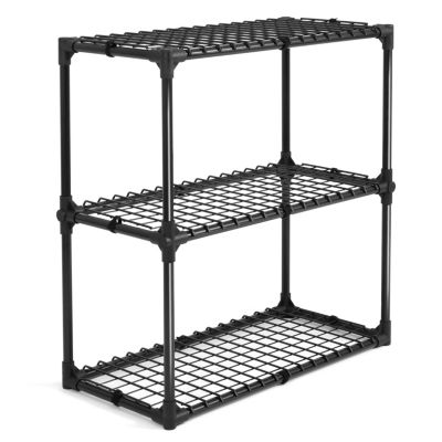 3-Shelf Wire Rack with Cover Heavy-Duty Storage