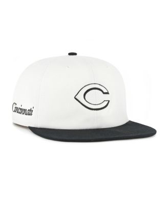 '47 Brand - Men's White/Black Cincinnati Reds Foundation Captain Snapback Hat