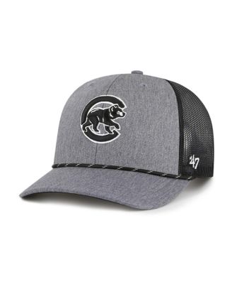 '47 Brand - Men's Charcoal Chicago Cubs Carbon Rope Trucker Adjustable Hat