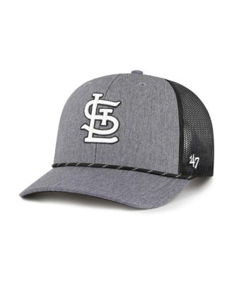 '47 Brand - Men's Charcoal St. Louis Cardinals Carbon Rope Trucker Adjustable Hat