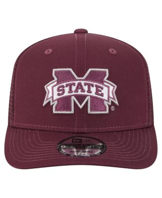 Men's Maroon Mississippi State Bulldogs Primary 9SEVENTY Trucker Stretch-Snap Hat