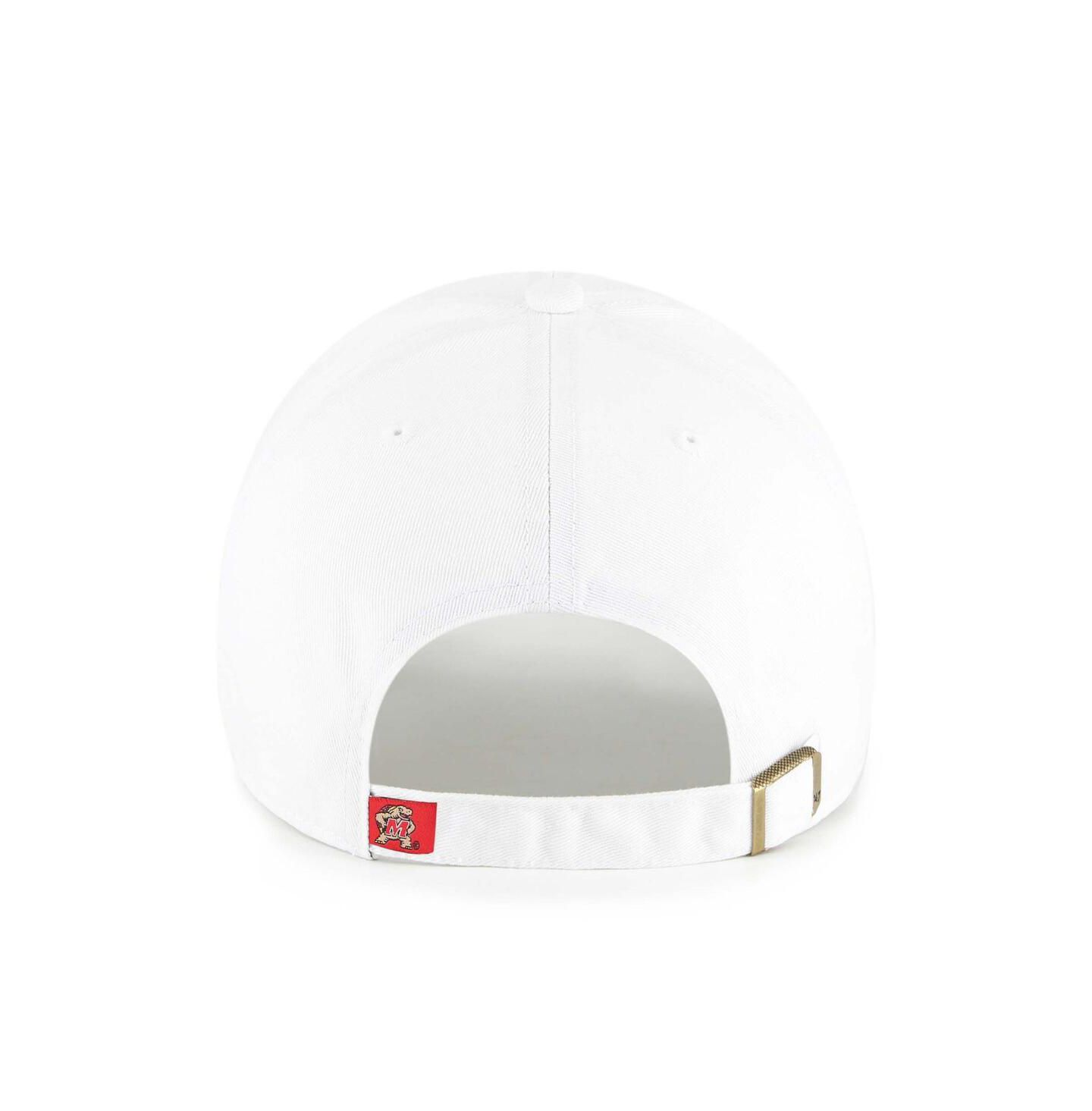 Мужская кепка '47 Brand White Maryland Terrapins Clean Up Adjustable Hat — фото 3