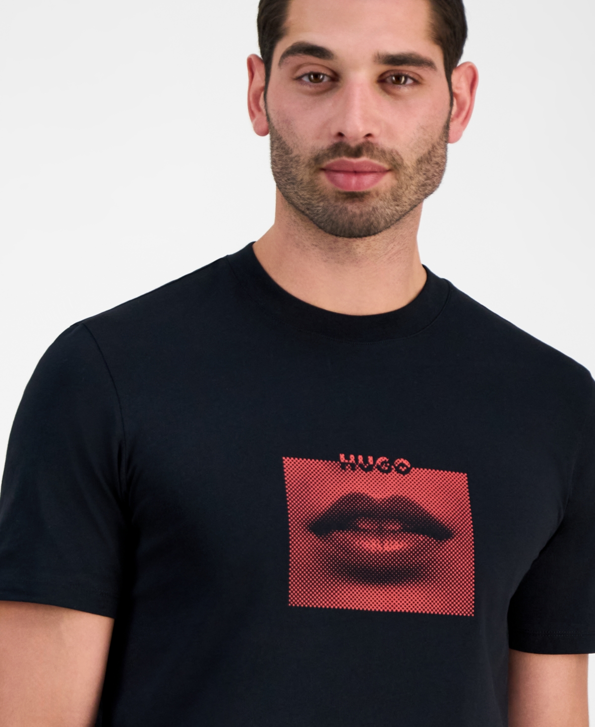 Hugo Boss Cotton-jersey T-shirt With Lip Artwork