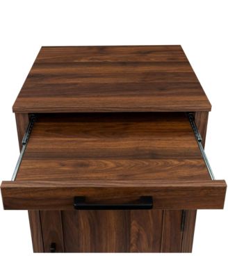 17.80"/1 Count particle board brown walnut color modular wine bar cabinet Buffet Cabinet with Hutch for Dining Room