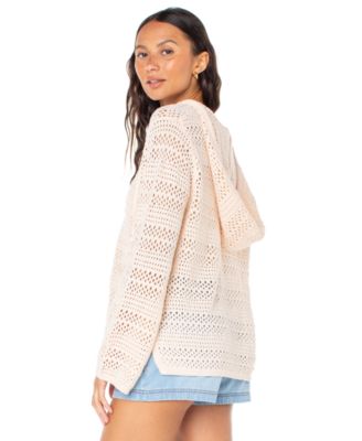 Juniors' Hippie Love Cotton-Blend Relaxed Sweater