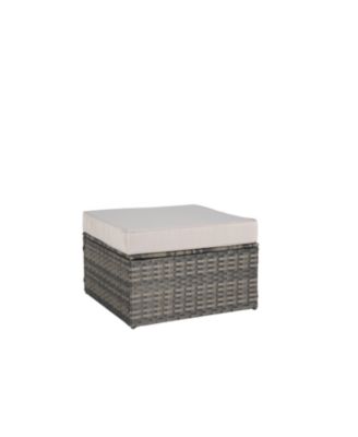 Streamdale 8pc Outdoor Patio Sofa Set, Wicker Sectional with Ottoman & Table