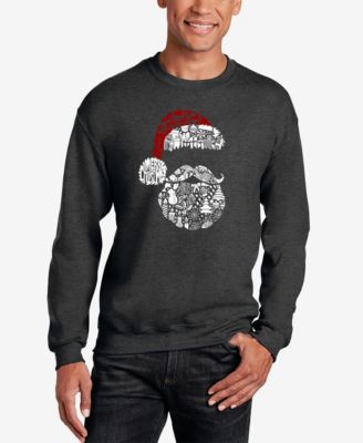 Men's Santa Pics Word Art Crewneck Sweatshirt