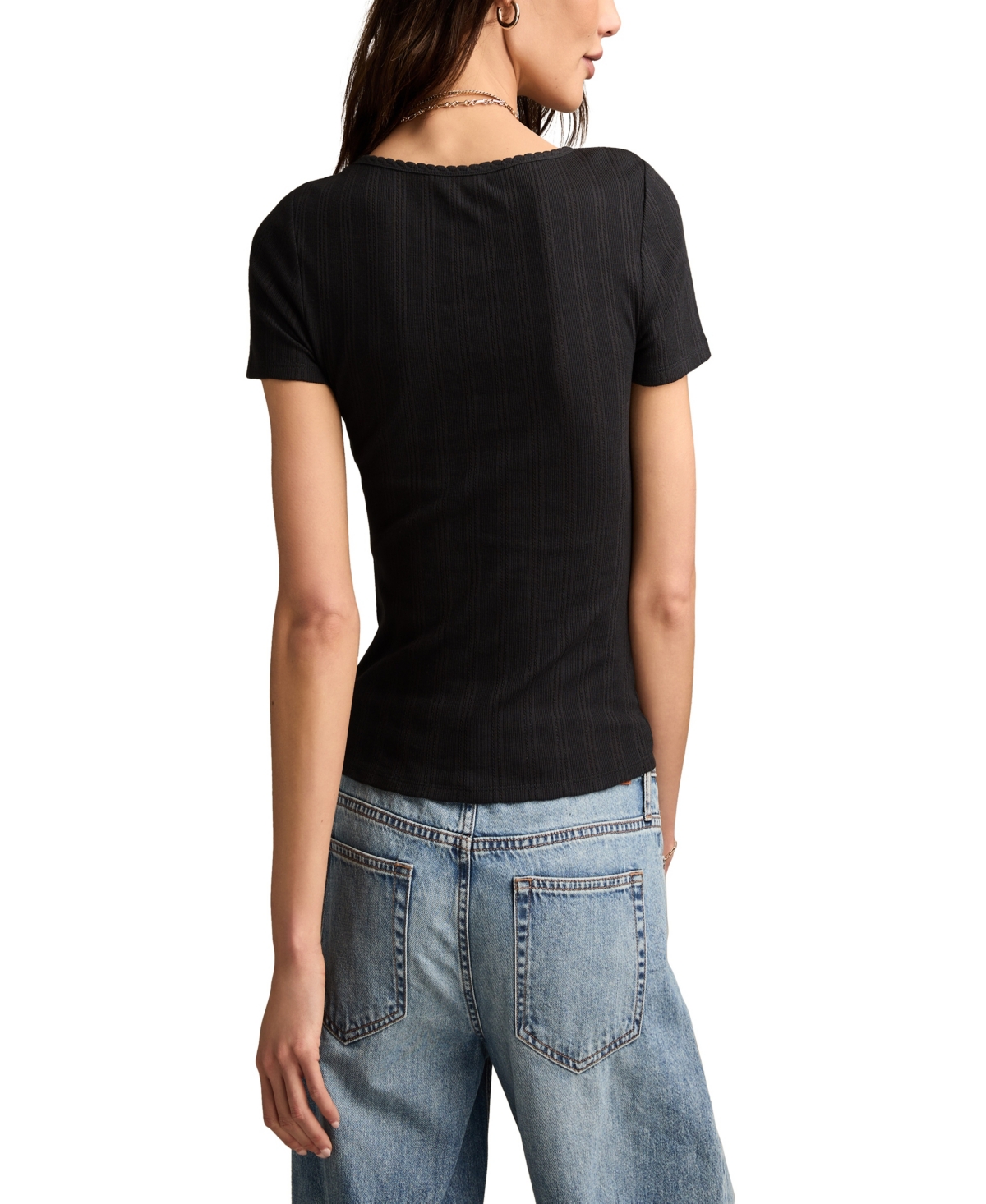 Shop Lucky Brand Pointelle Tee