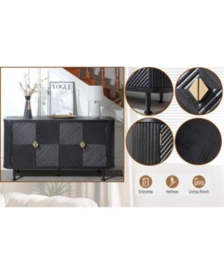 Streamdale Modern Accent Cabinet with Adjustable Shelves and 4 Doors