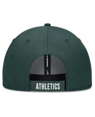 Men's White/Green Athletics Club Performance Adjustable Hat