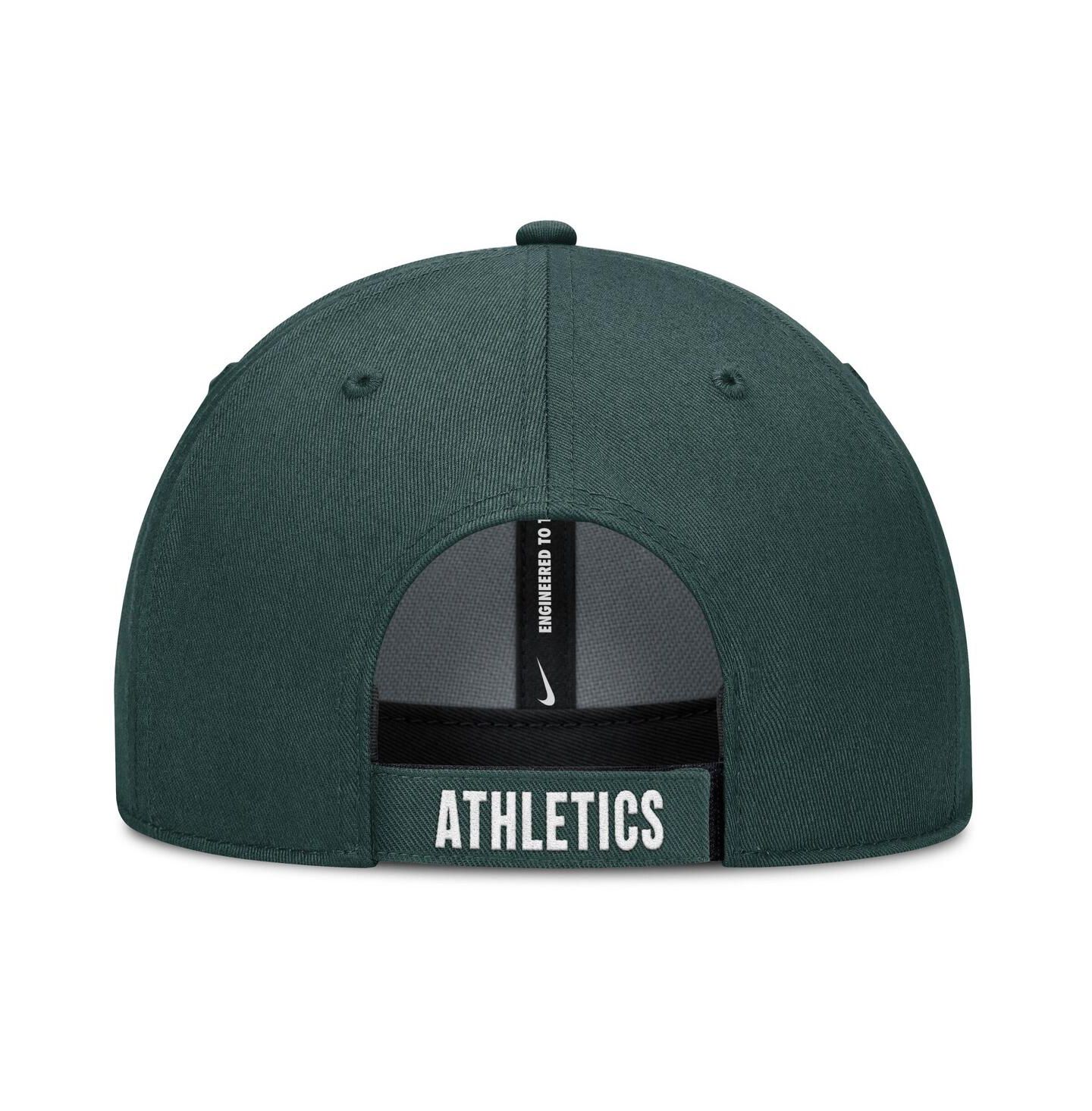 Мужская кепка Nike White/Green Athletics Club Performance Adjustable Hat — фото 4