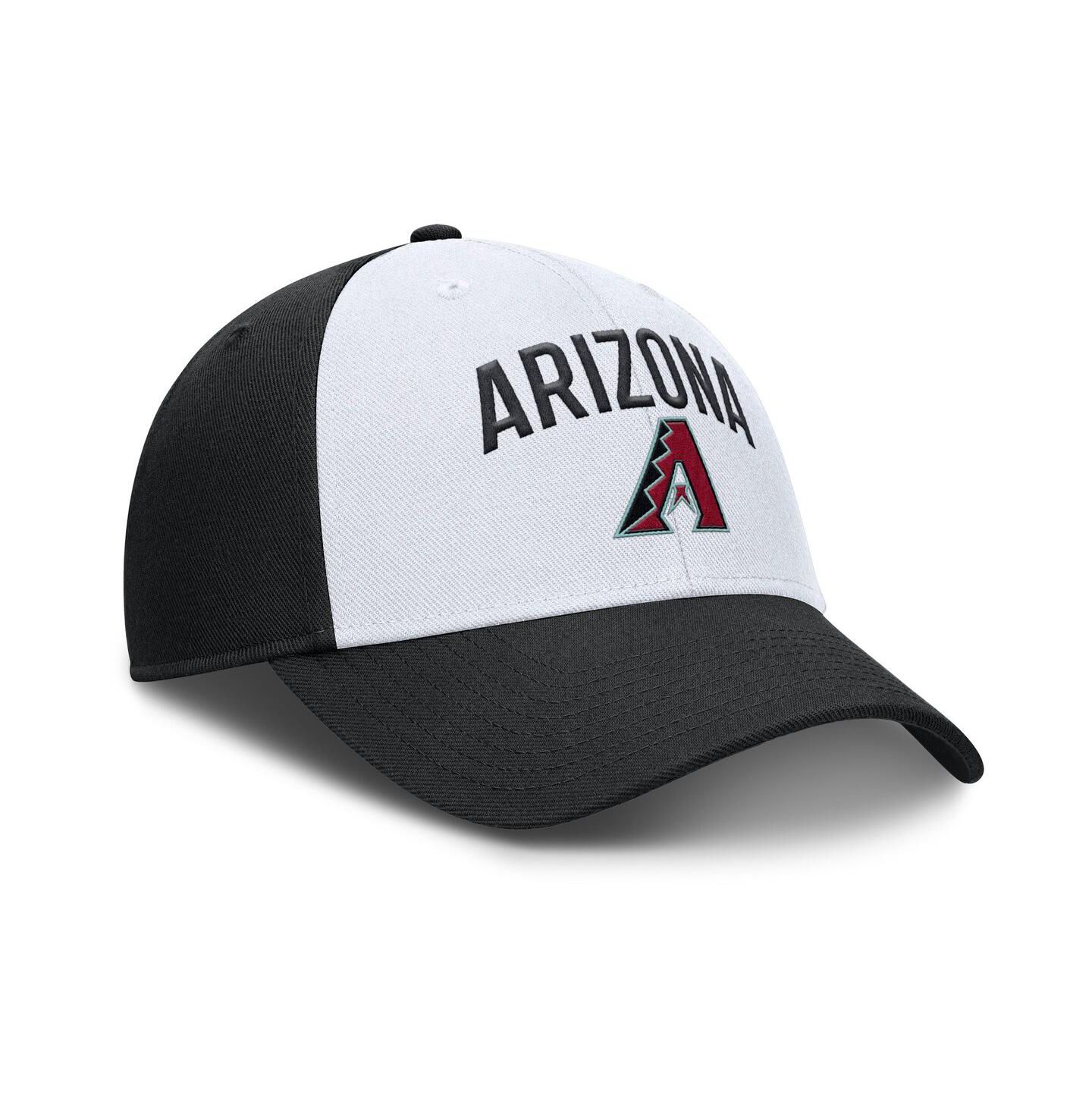 Мужская кепка Nike White/Black Arizona Diamondbacks Club Performance Adjustable Hat — фото 4