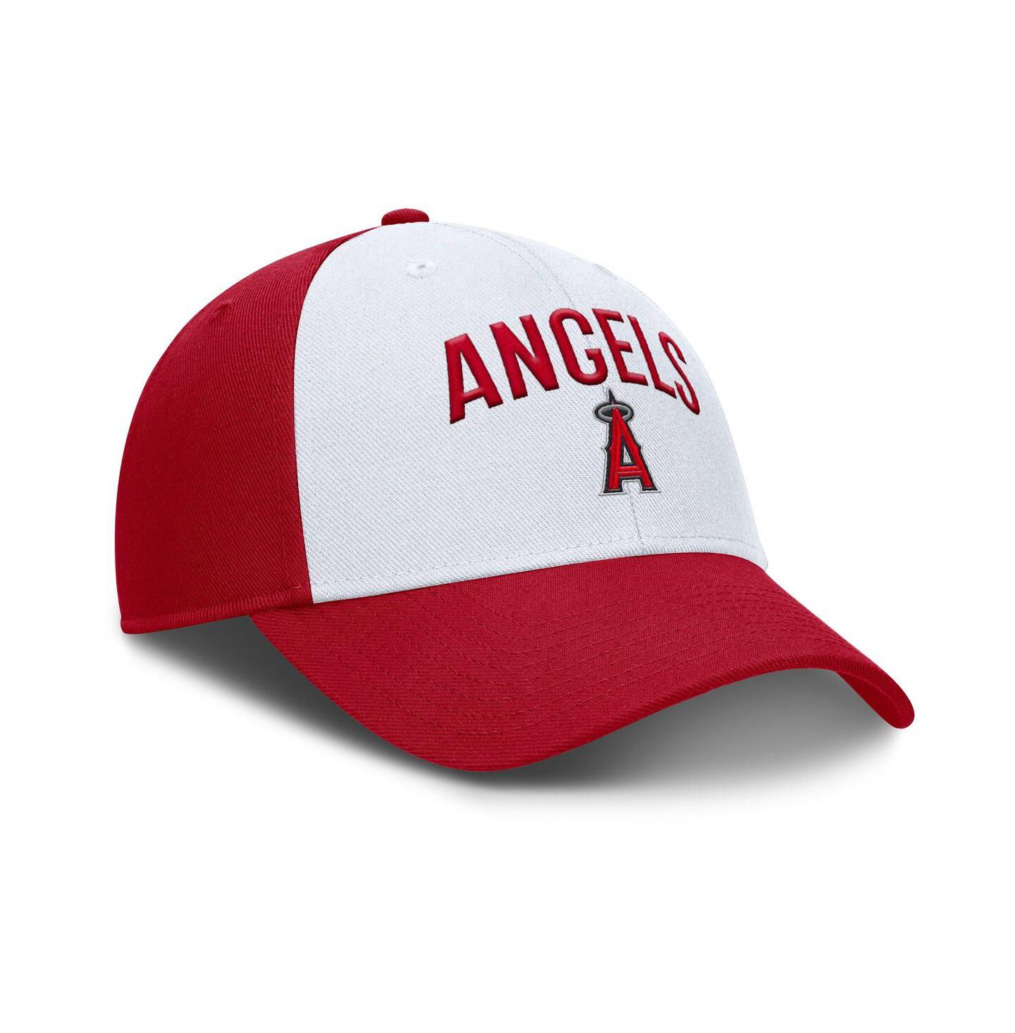 Мужская кепка Nike White/Red Los Angeles Angels Club Performance Adjustable Hat — фото 2