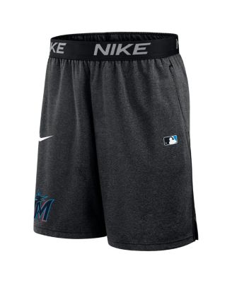 Men's Black Miami Marlins Authentic Collection Performance Knit Shorts