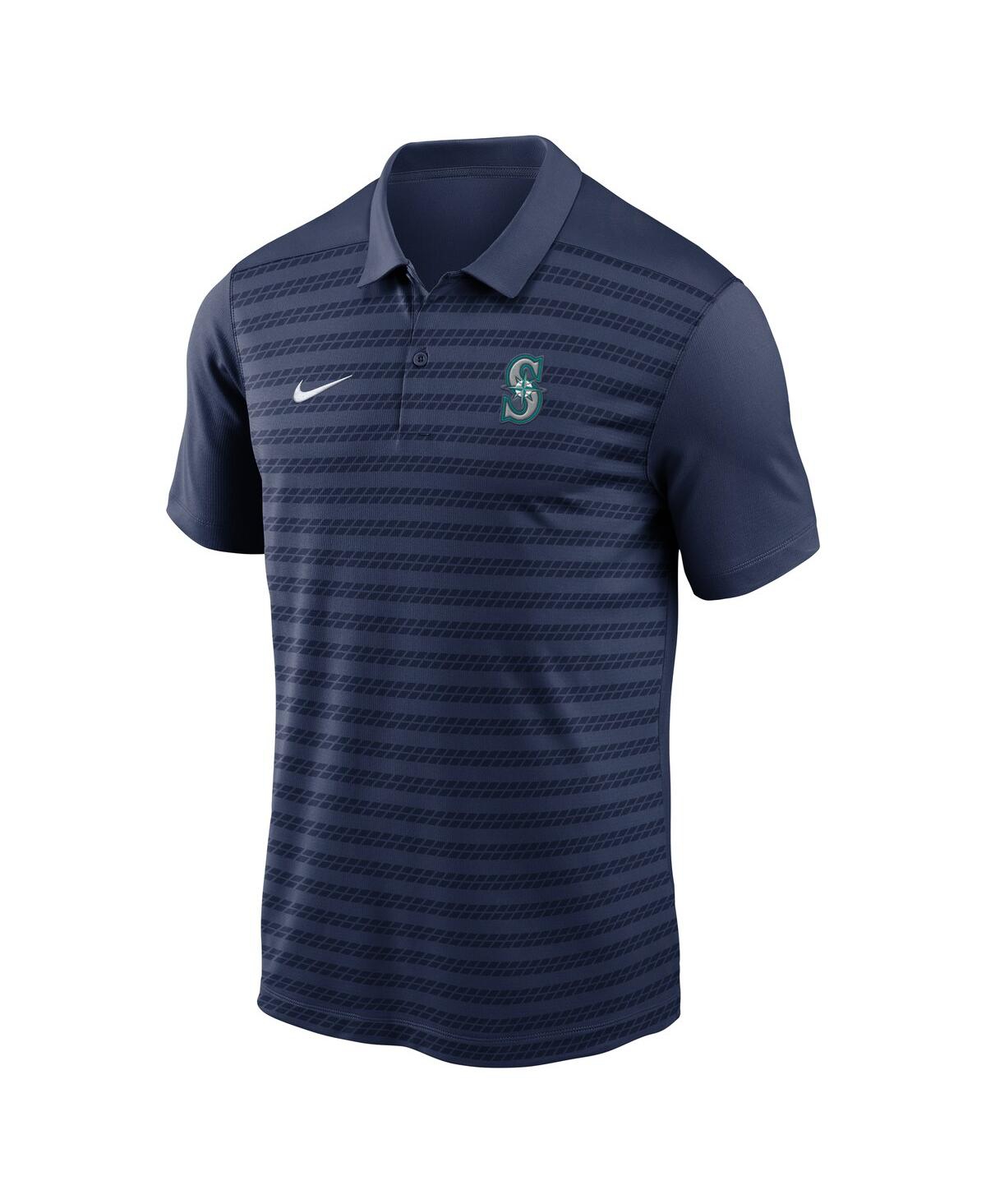 Nike Men's Navy Seattle Mariners Authentic Collection Victory Performance Polo Shirt In Gold