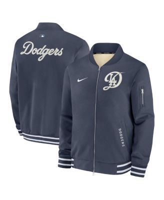 Men's Navy Los Angeles Dodgers Authentic Collection City Connect Full-Zip Bomber Jacket