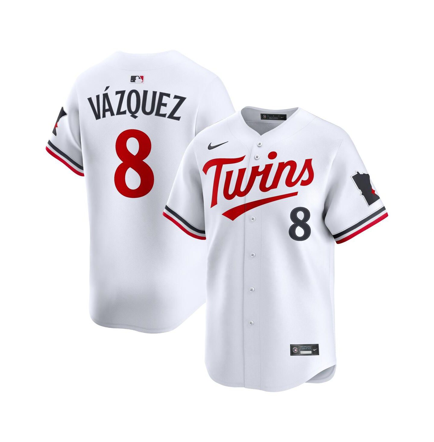 Мужской топ Nike Christian Vázquez White Minnesota Twins Home Limited Jersey — фото 1