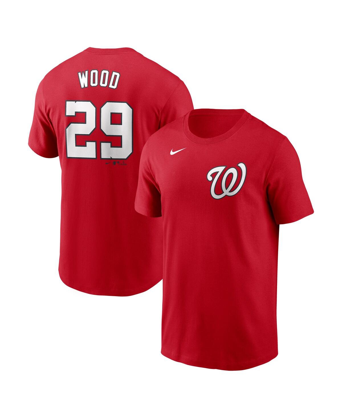 Nike Men's James Wood Red Washington Nationals Fuse Name Number T-shirt In Red