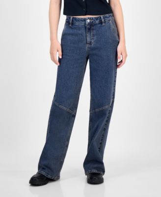 Juniors' Slouchy Skater Wide-Leg Jeans